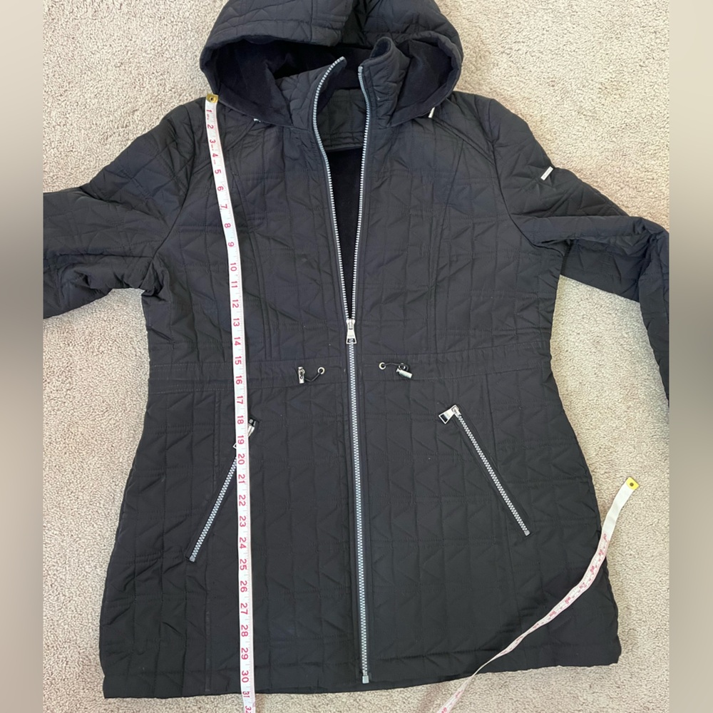 Karl Lagerfeld Women’s Black Quilted Fleece Lined Puffer Jacket Winter Coat XL - Picture 13 of 13